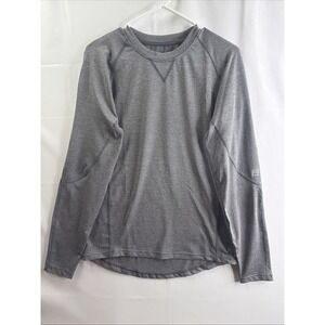 Avalanche Mens Small Gray Light Base Layer Long Sleeve Shirt Moisture Wicking